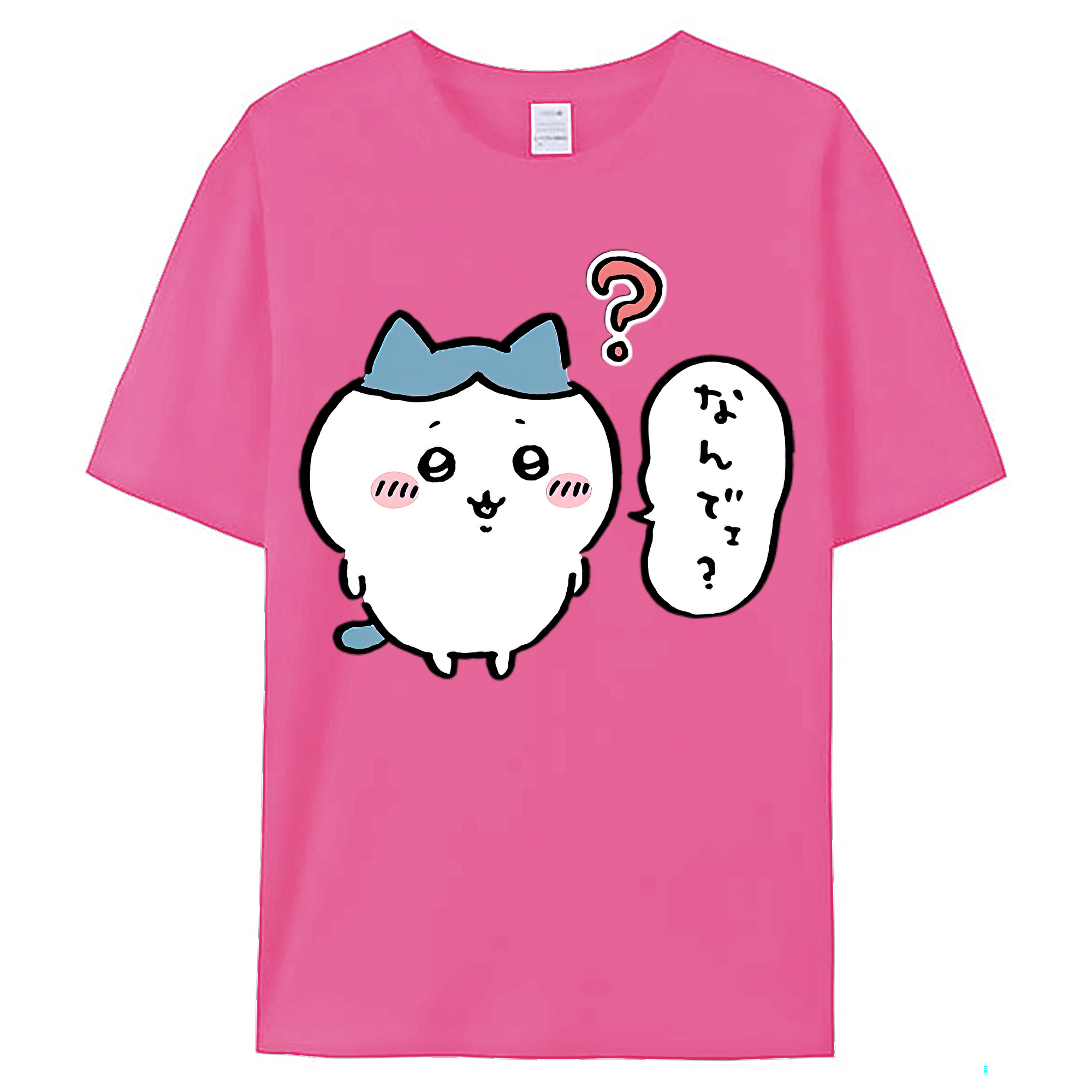 （画像用） ちいかわ ハチワレ Chii-kawa hachiware レディースカジュアルプリントTシャツ（綿100％）